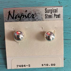 Post silver earrings